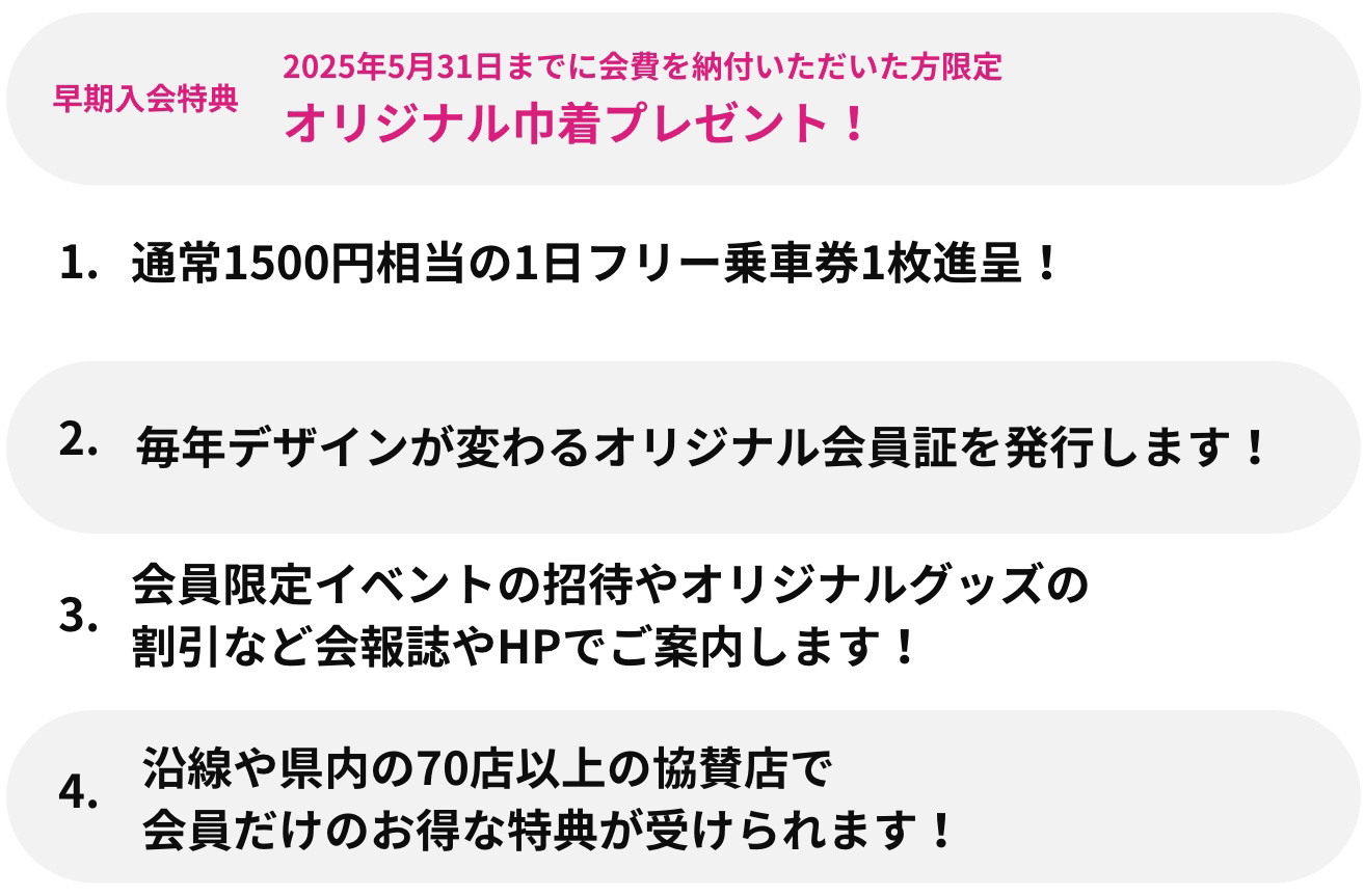 新規の会員特典