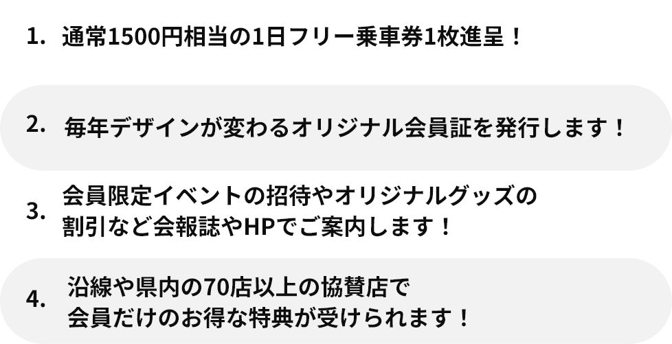 新規の会員特典