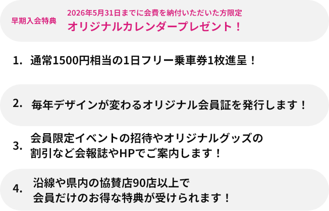 新規の会員特典